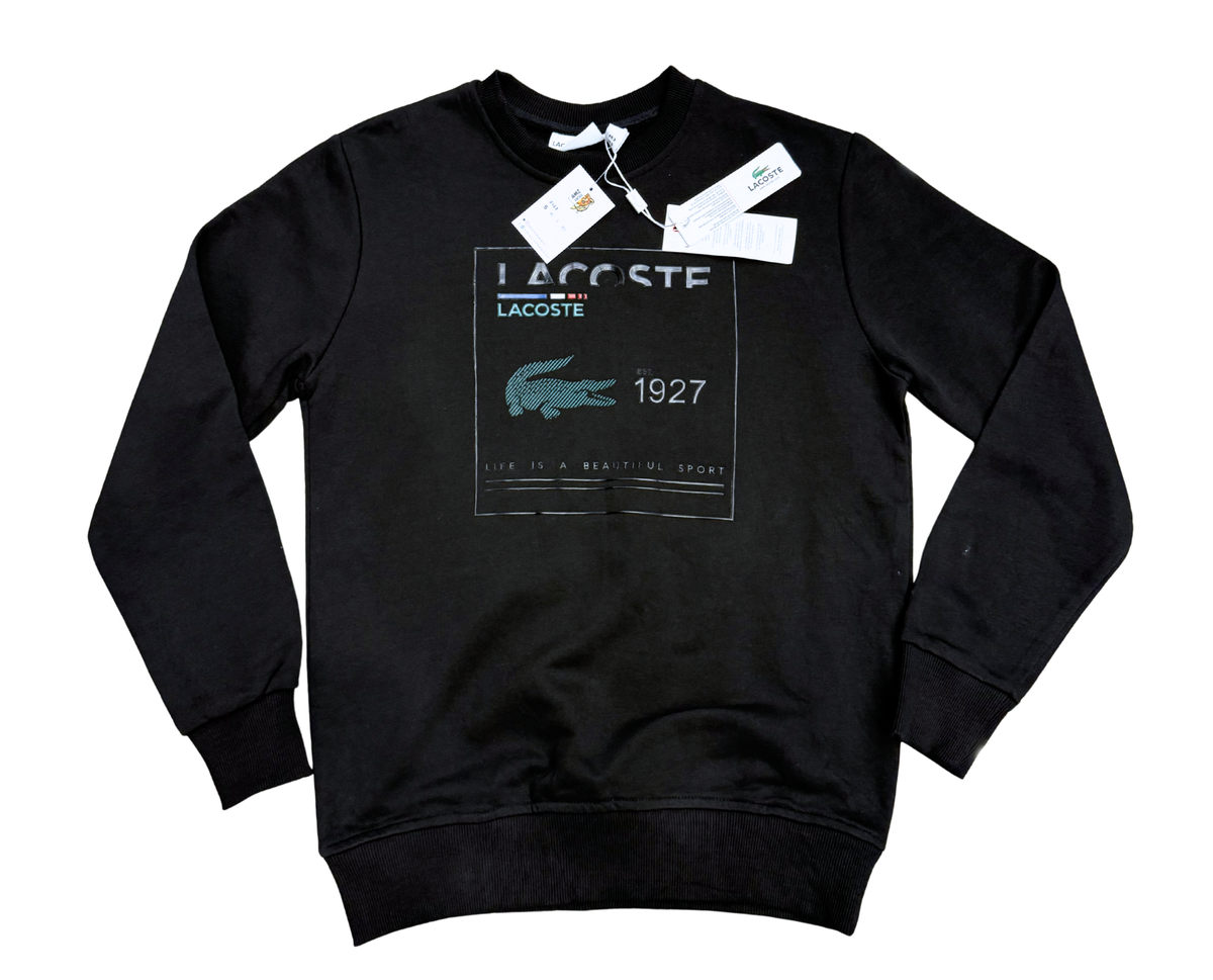 Lacoste Crewneck Black Sweatshirt
